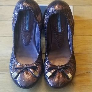 Via Spiga brown patent flats, 9.5